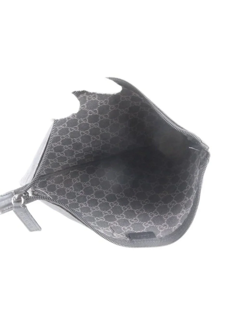 Gucci GG Canvas Leather Clutch Pouch Business Black